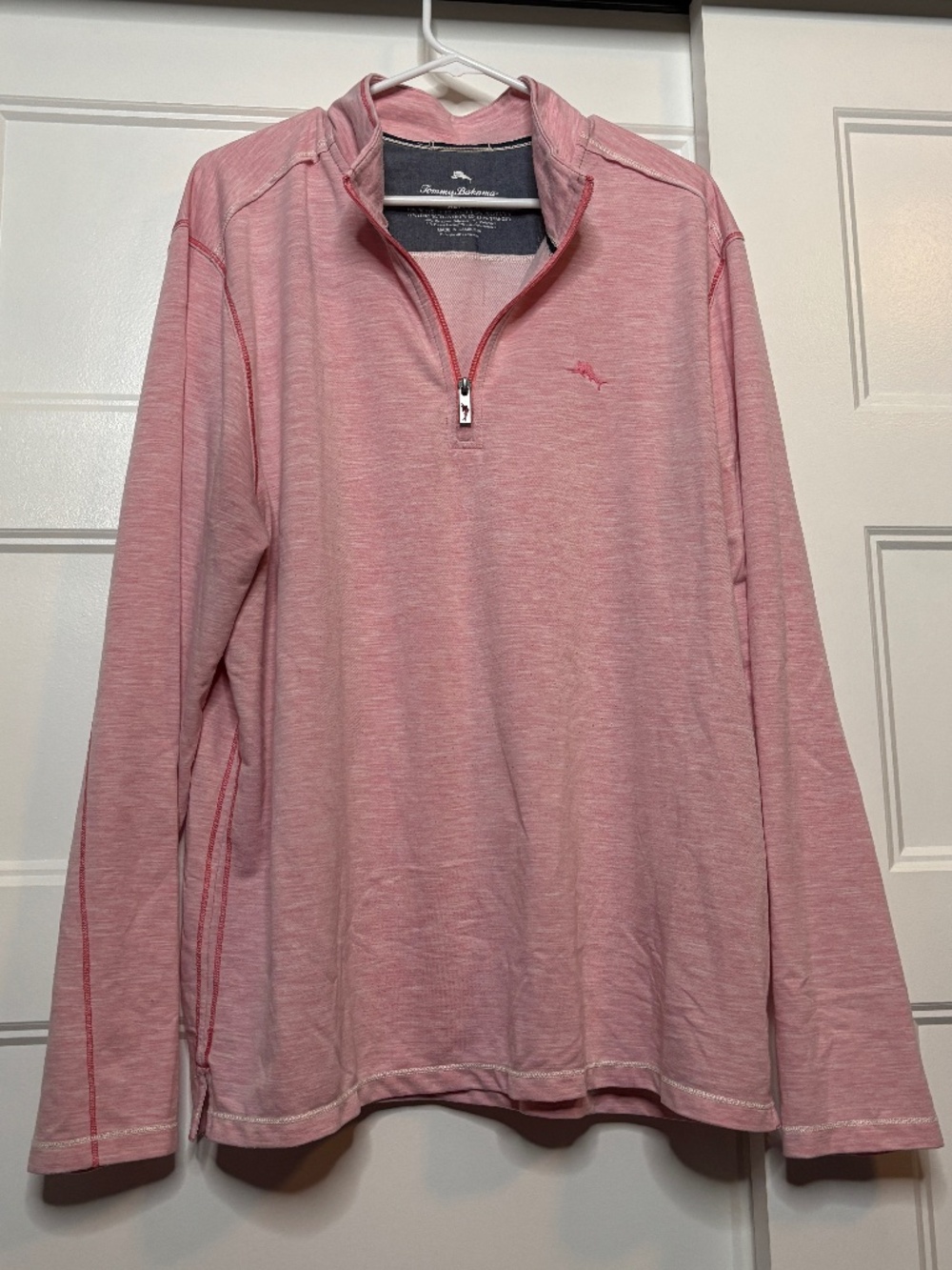 Tommy Bahama Quarter Zip Pull Over Sweatshirt Red